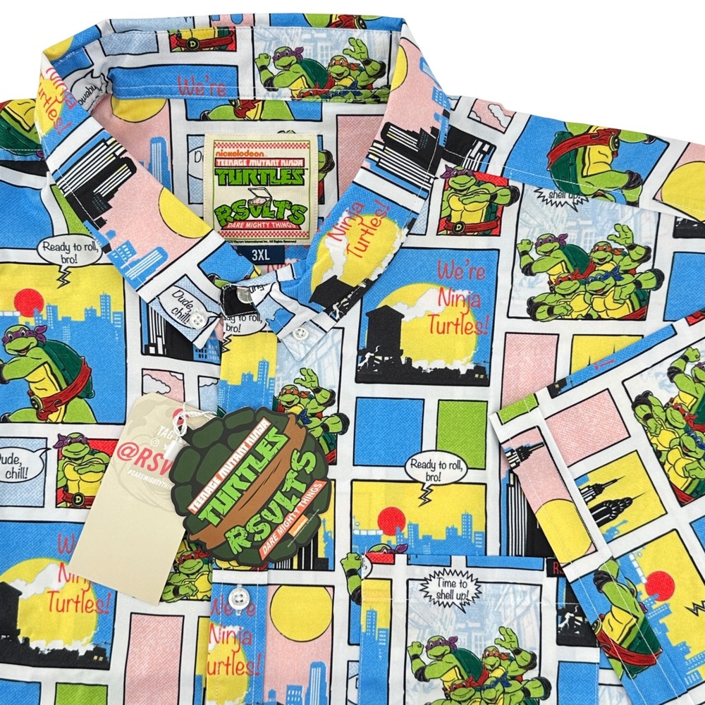 RSVLTS Teenage Mutant Ninja Turtles Comic Shirt Mens 3XL‎ Kunuflex NEW W/TAGS!